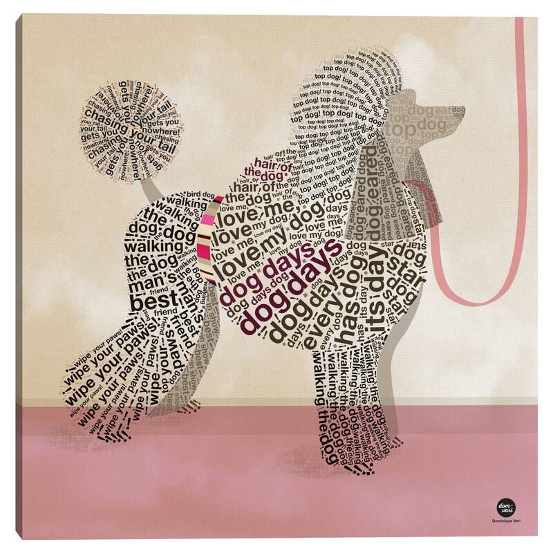 Word Dogs 3 by Dominique Vari Canvas Art Print