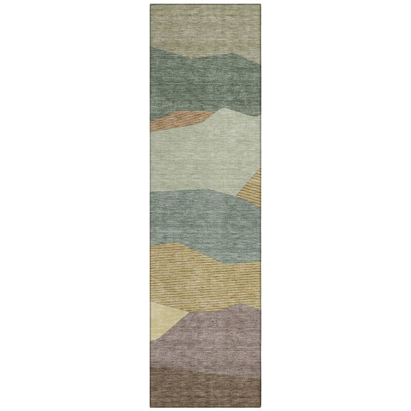 Machine Washable Indoor/ Outdoor Modern Dacono Chantille Rug