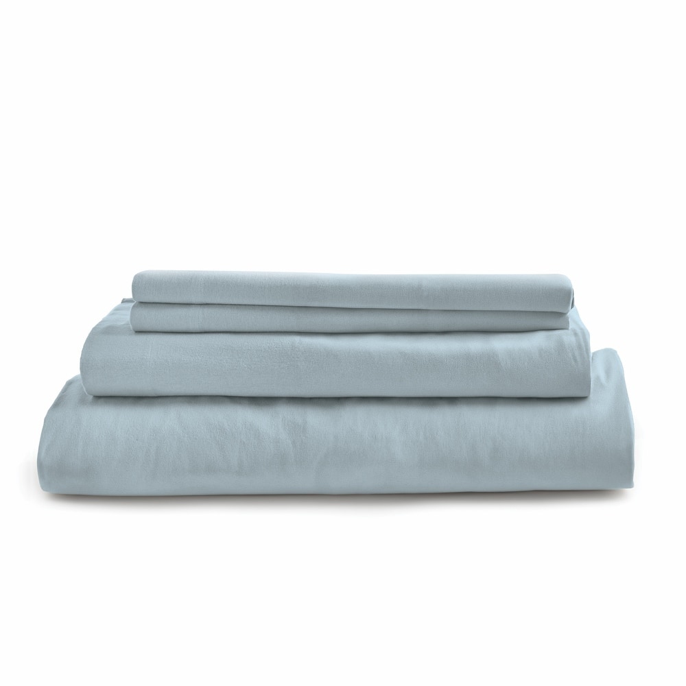 Modern Threads 4-Piece 100% Cotton Flannel Sheet Set - Soft, Durable, Perfect for All Seasons