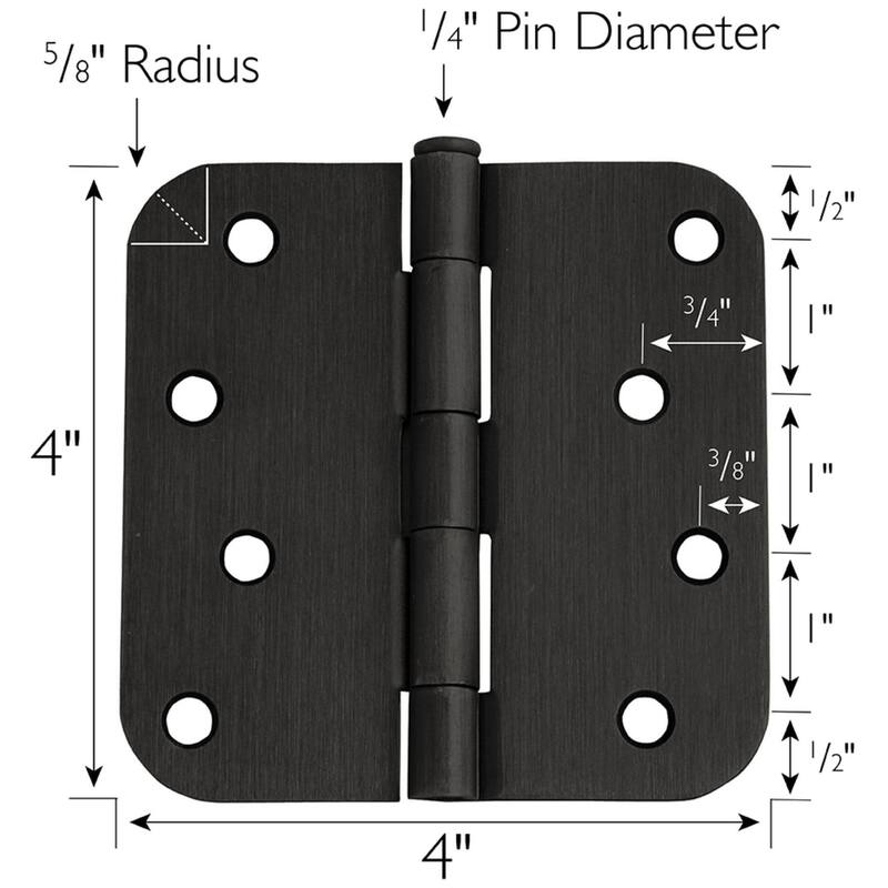 Design House 189977 4" x 4" Plain Bearing 5/8" Radius Corner Surface