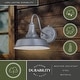 preview thumbnail 4 of 6, VAXCEL Dorado 1-Light Satin Silver and White Dusk to Dawn Sensor Farmhouse Outdoor Wall Sconce, Gooseneck Shade, Dark Sky