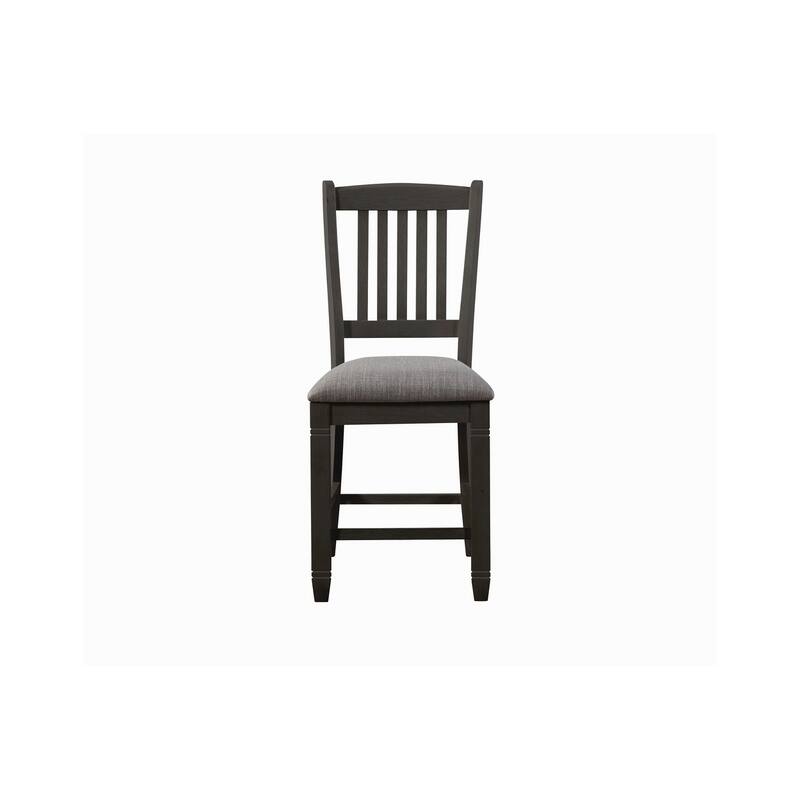 Moreen Black Gray Fabric Dining Room Set