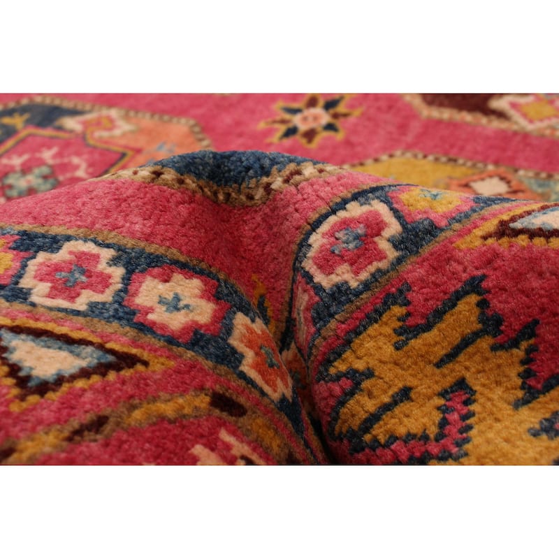 ECARPETGALLERY Hand-knotted Uzbek Ghazni Pink Wool Rug - 3'11 x 5'10