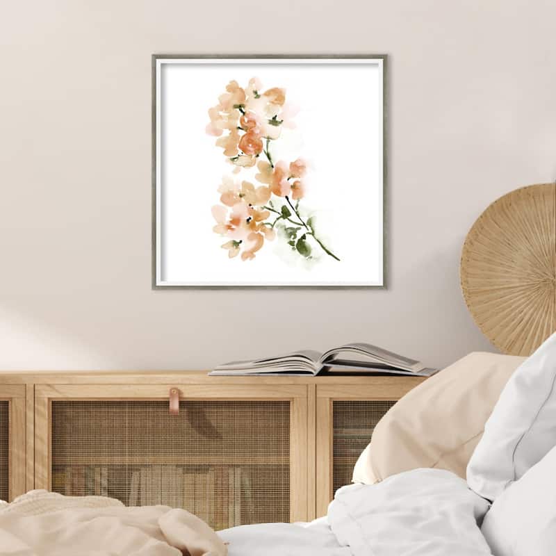 Bougainvillea Muted by Sara Berrenson Wood Framed Wall Art Print - On ...