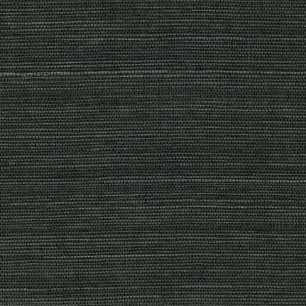slide 1 of 1, Kowloon Charcoal Sisal Grasscloth Wallpaper - 36in x 288in x 16.025in