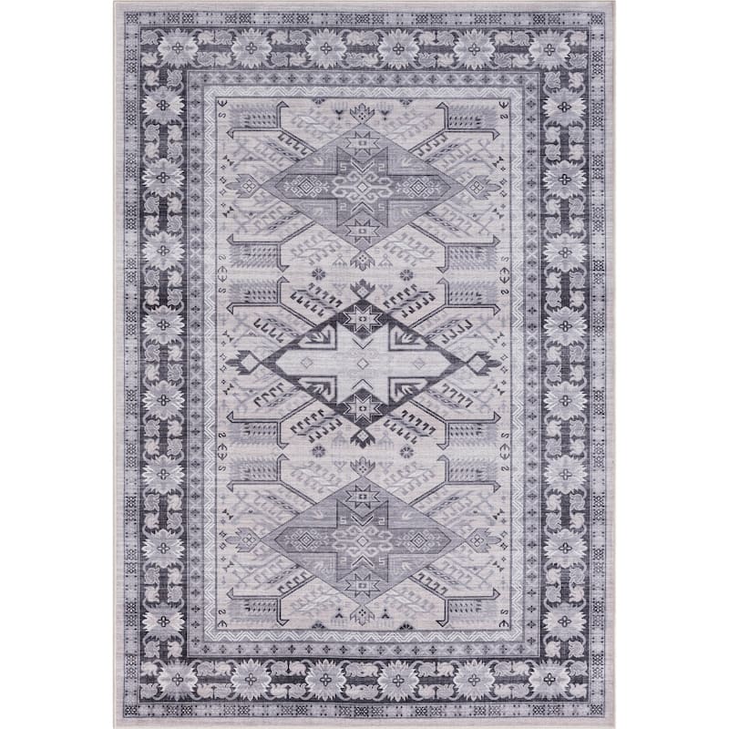 Abani Rugs Molana Collection MOL180A Vintage Grey Cream Area Rug