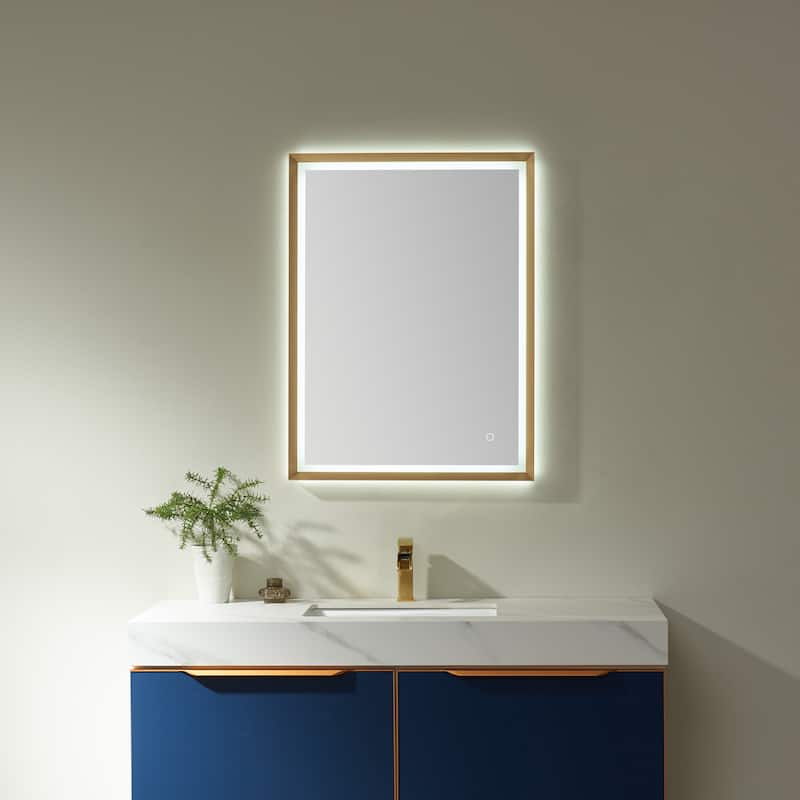 24'' Rectangle LED Lighted Accent Bathroom/Vanity Wall Mirror - 24"x 32"