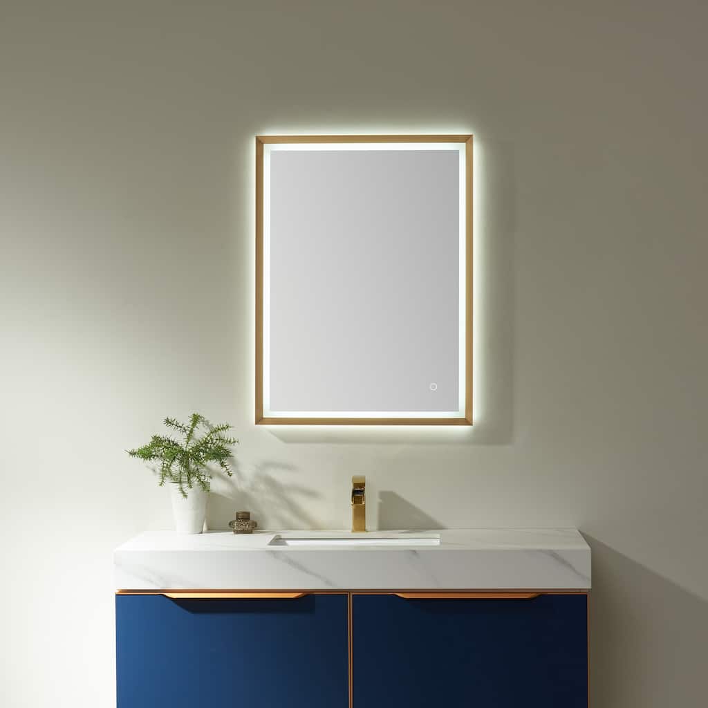 24'' Rectangle LED Lighted Accent Bathroom/Vanity Wall Mirror - 24"x 32"