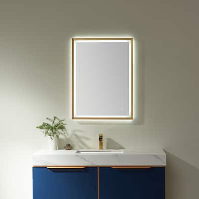 24'' Rectangle LED Lighted Accent Bathroom/Vanity Wall Mirror - 24"x 32"