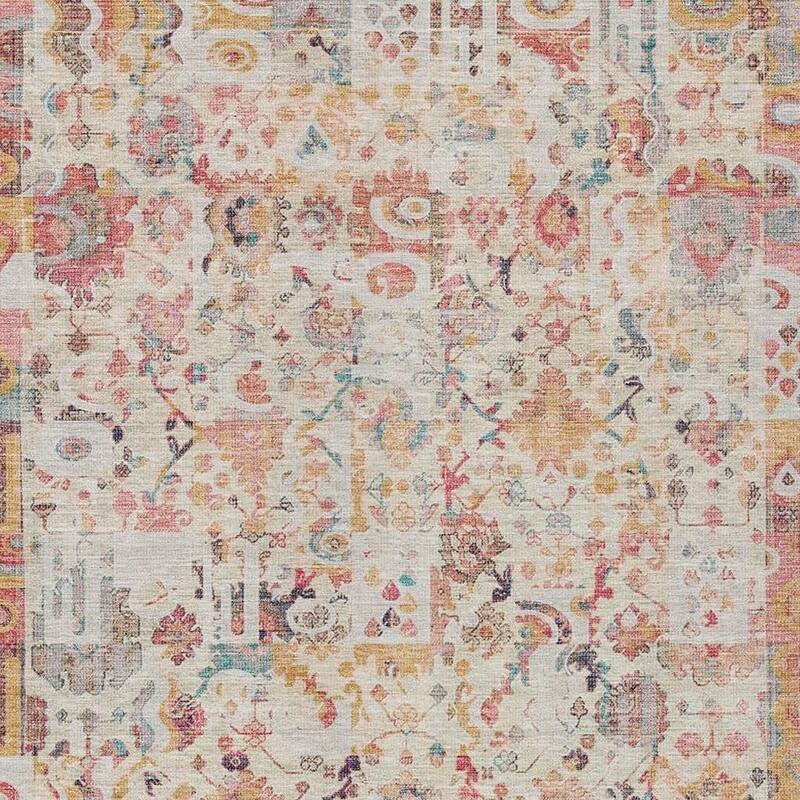 HomeRoots Patchwork Traditional Rectangle Outdoor Rug
