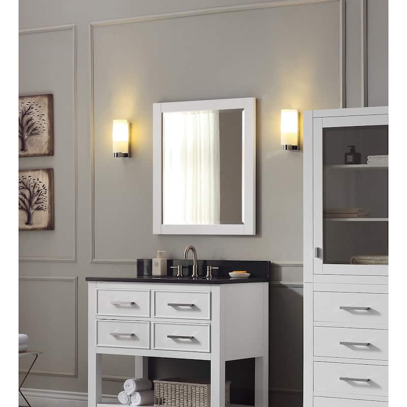 Avanity 24 in. Framed Wall Mirror - 24"W x 30"H - White