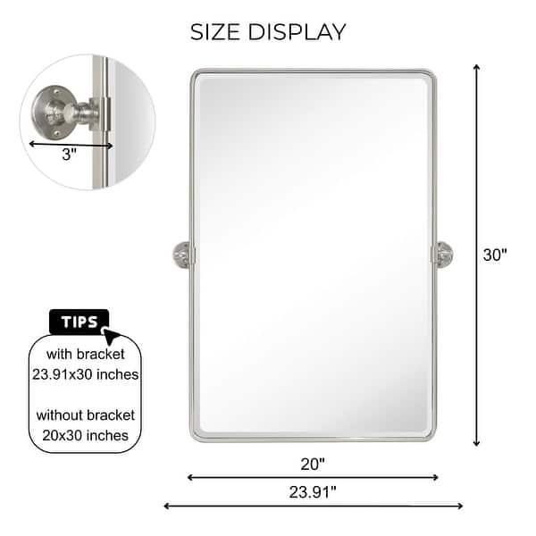 dimension image slide 0 of 25, TEHOME Woodvale Rectangle Vertical Metal Wall Mirrors