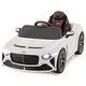preview thumbnail 3 of 35, Costway 12V Licensed Bentley Bacalar Kids Electric Ride-on Car with - See Details White