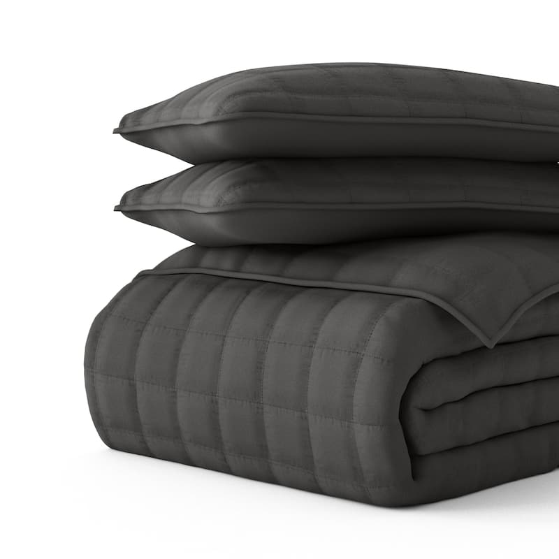 Becky Cameron Premium Ultra Soft Square Quilted Coverlet Set