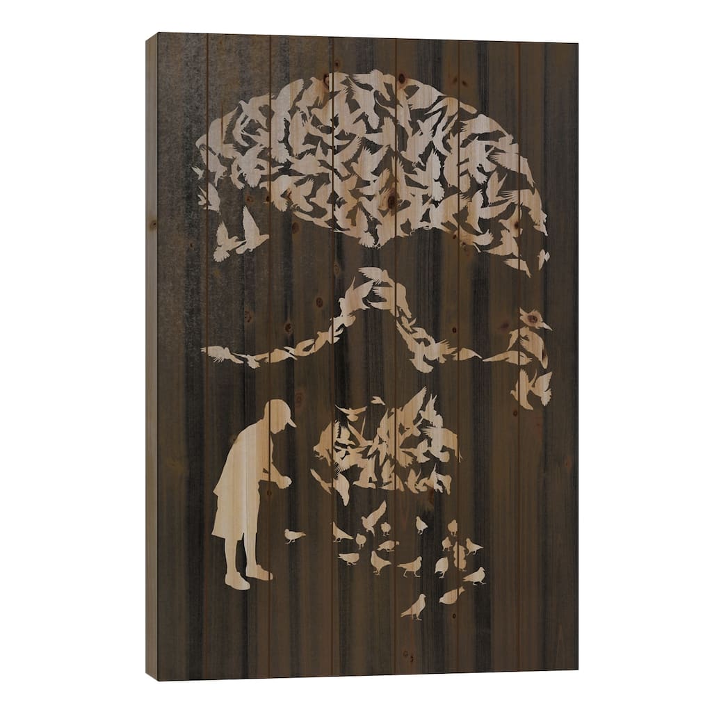 Pigeon Holed Print On Wood by Rob Dobi - Multi-Color