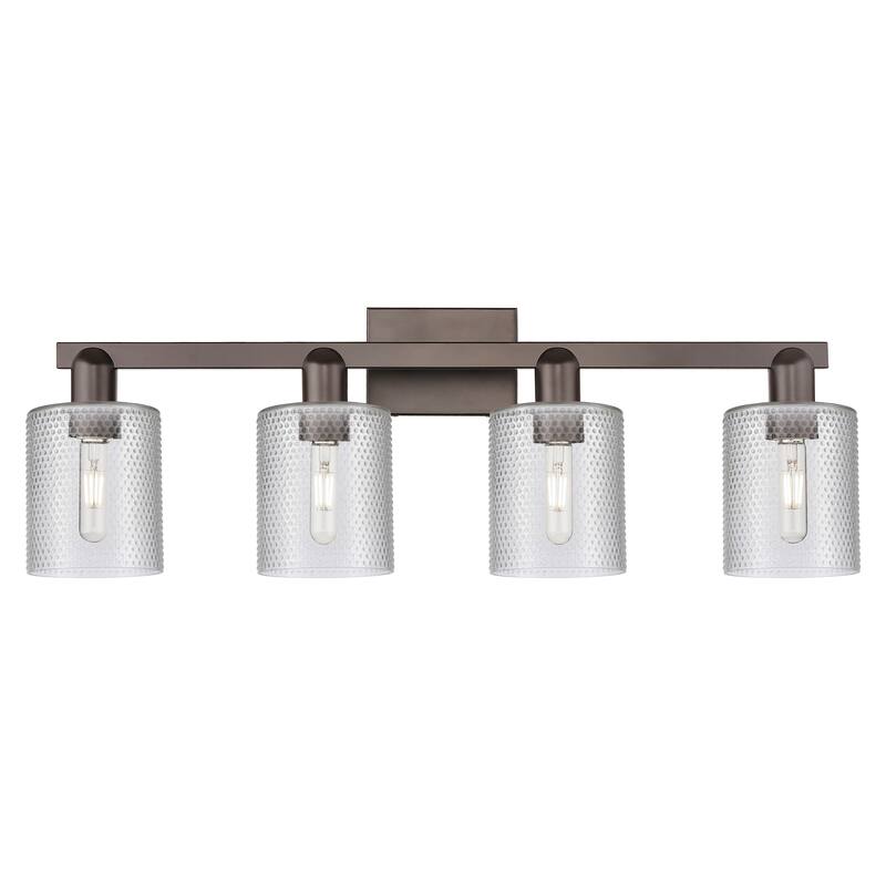 Innovations Lighting Endless Possibilities Arcadia - Cobbleskill - 4 Light 32" Bath Vanity Light - Clear/Oil Rubbed Bronze