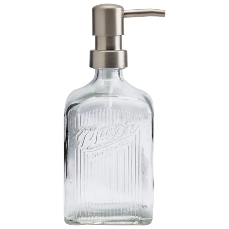 Mason Craft & More 14oz Mason Round Shape Soap/Lotion Pump - Set of 2