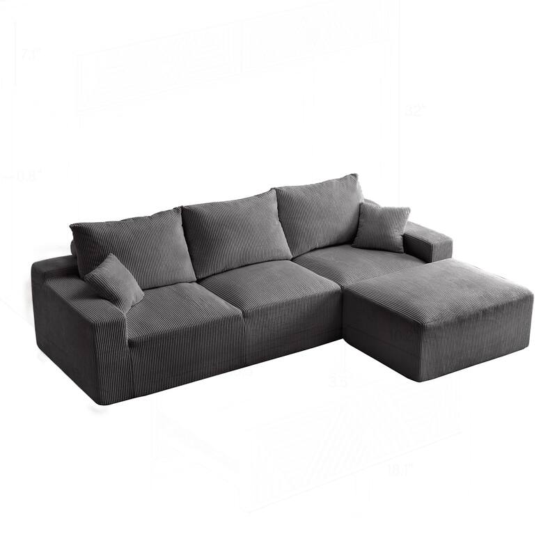 Comfortable L-Shaped Sectional Sofa with Advanced Features for Living Room