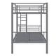 preview thumbnail 49 of 66, VECELO Twin Over Twin Metal Bunk Bed Frame for Kids Teens, Heavy Duty Noise-Free Platform Bed, Storage Space