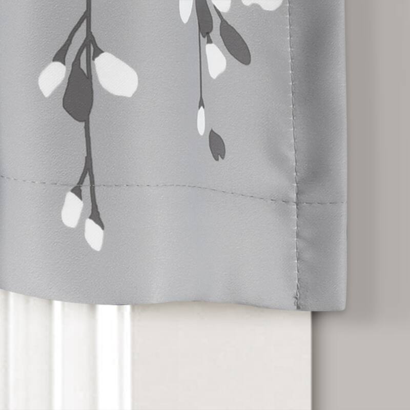 Lush Decor Weeping Flower Room Darkening Window Curtain Valance - 52x18