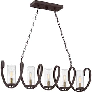 Tumult 5-Light Island Chandelier in Western Bronze
