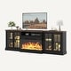preview thumbnail 23 of 52, 98" Farmhouse TV Stand with 36" Fireplace for TVs up to 100"