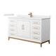 Option White / White Cultured Marble Top / Satin Bronze