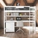 preview thumbnail 15 of 26, Wood Twin Size Loft Bed with Desk,Blackboard,Storage Box,Open Shelf and 3 Drawers for Kids or Teens
