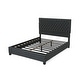 preview thumbnail 14 of 17, Kaelyn Upholstered Tufted Queen Bed Set by Christopher Knight Home