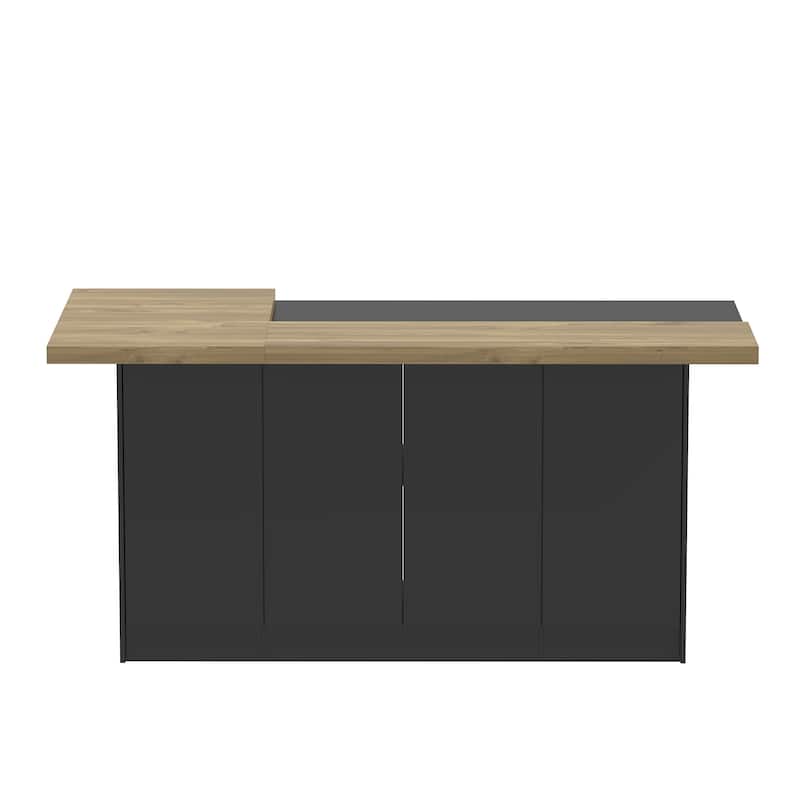 Modern Kitchen Island - Storage Cabinet, Large Countertop, Prep Station