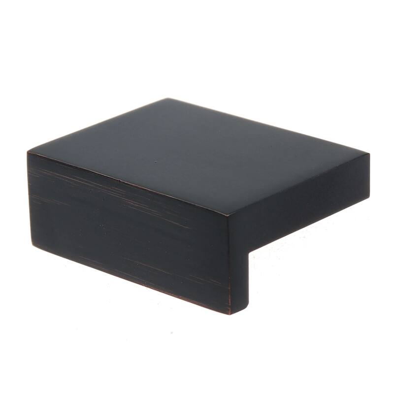 GlideRite 1-1/2 in. Rectangle Finger Pull Knobs, Rubbed Bronze (5-Pk) - Oil Rubbed Bronze