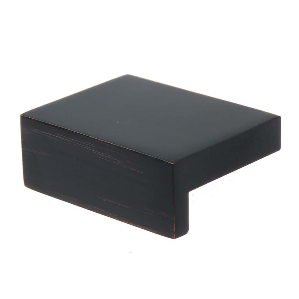 GlideRite 1-1/2 in. Rectangle Finger Pull Knobs, Rubbed Bronze (5-Pk) - Oil Rubbed Bronze