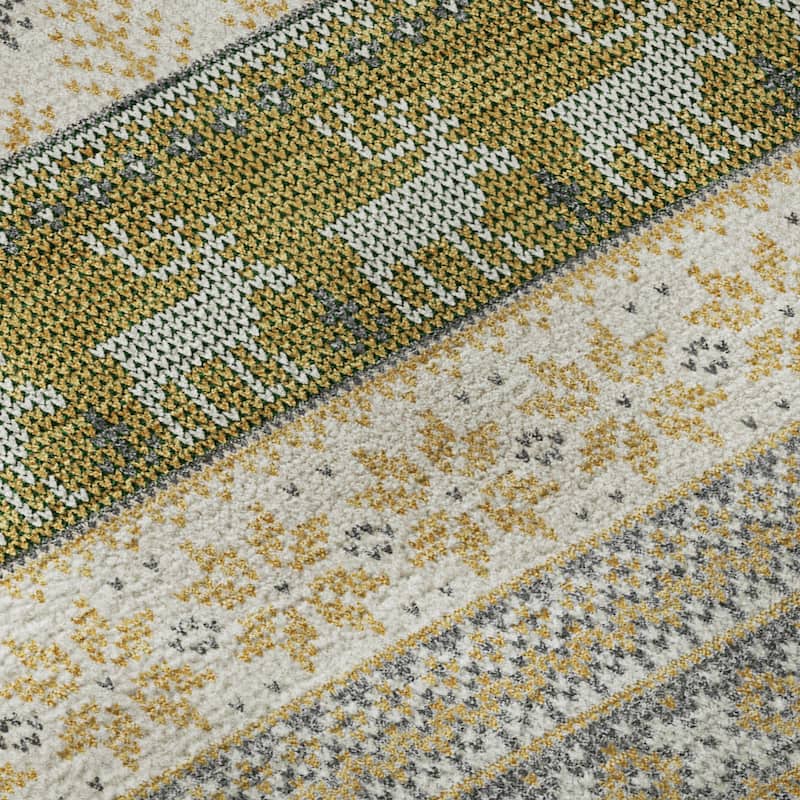 Premium Washable Super Soft Chritmas Stripes Mayfield Rug