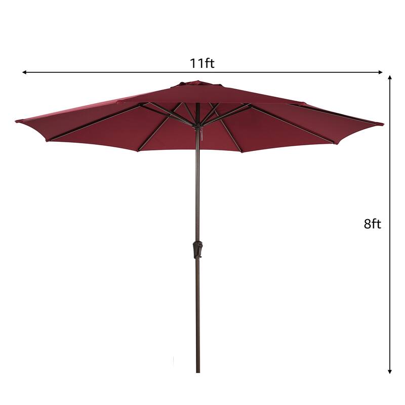 11ft Patio Market Umbrella with Crank