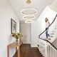 preview thumbnail 3 of 33, Round LED Crystal Chandelier Ring Dimmable Pendant Light Fixture