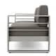 preview thumbnail 4 of 7, Cape Coral Outdoor Cushioned Aluminum Sofa with Tray by Christopher Knight Home