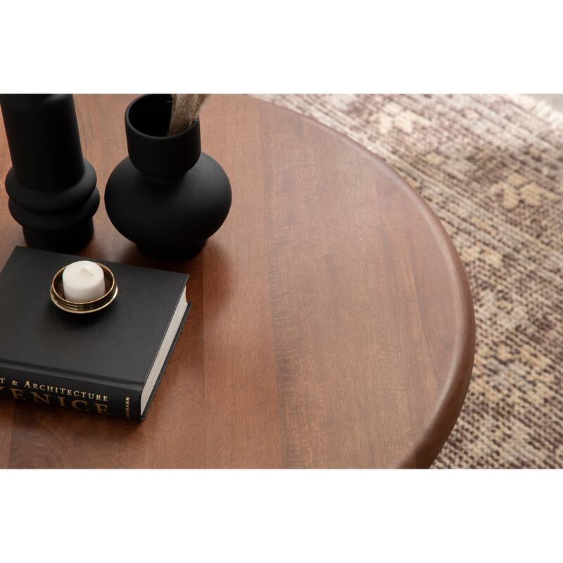 Kate and Laurel Pallson Round Wood Coffee Table