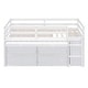 preview thumbnail 5 of 34, Solid Wood Loft Bed with Retractable Writing Desk and Side Movable Desk, 4 Drawers, Open Shelves