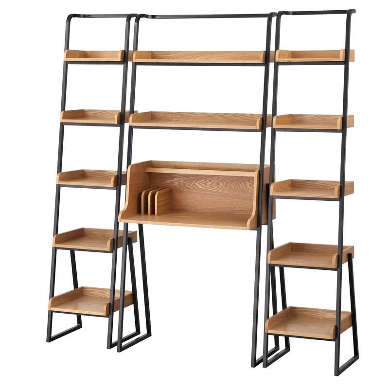 Lifestorey Estanier 2-Piece Ladder Desk and Shelf Set