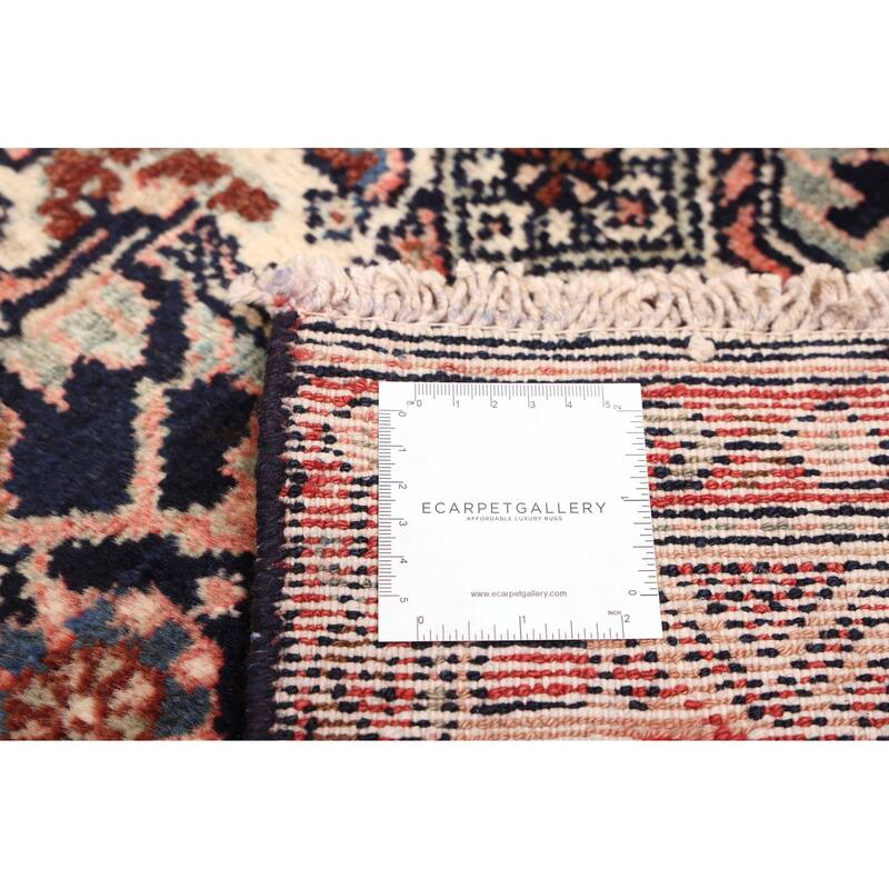 ECARPETGALLERY Hand-knotted Andelz Dark Navy Wool Rug - 3'7 x 7'5