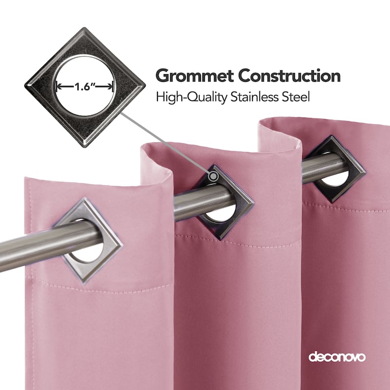 Deconovo Square Grommet Curtain Panel Pair(2 Panel)
