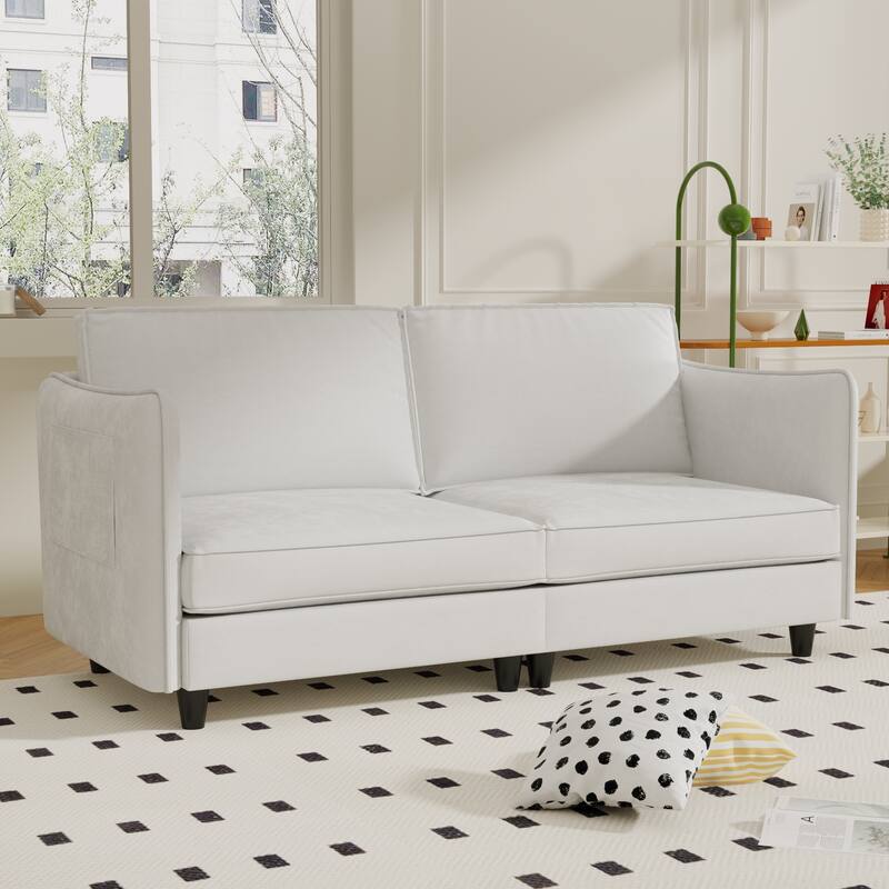 Christopher Knight Home - Hadley 74.27" Loveseat Sofa with Mid-Century Modern Design