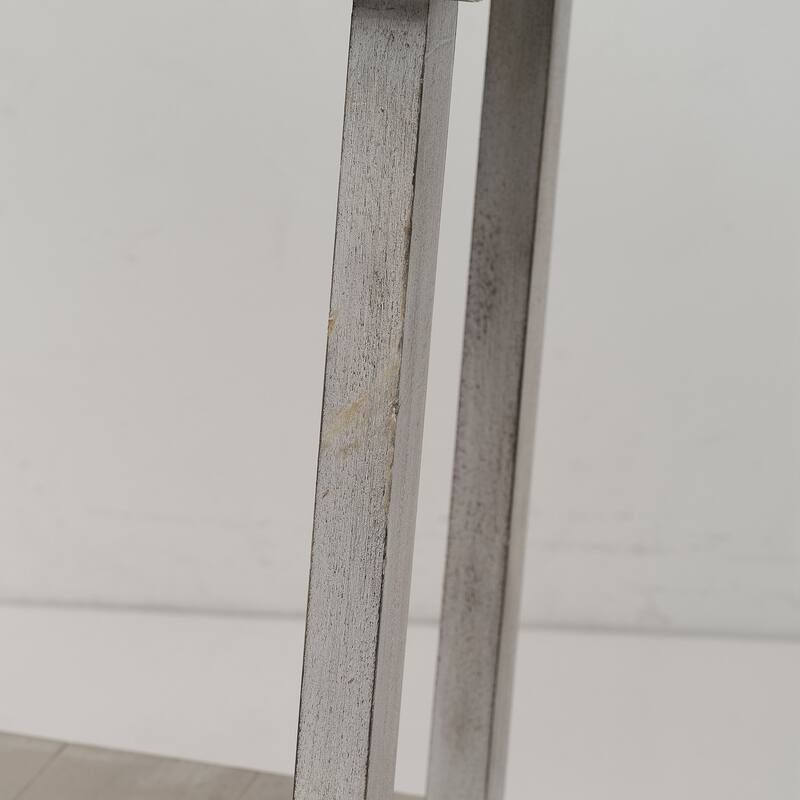 Vintage Wood Distressed White Sofa Bed Side Table End Table