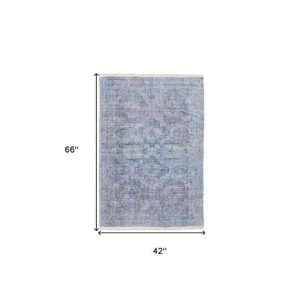 Stylish Rectangle Area Rug with Abstract Design - 66' X '42' X '0.4 ...
