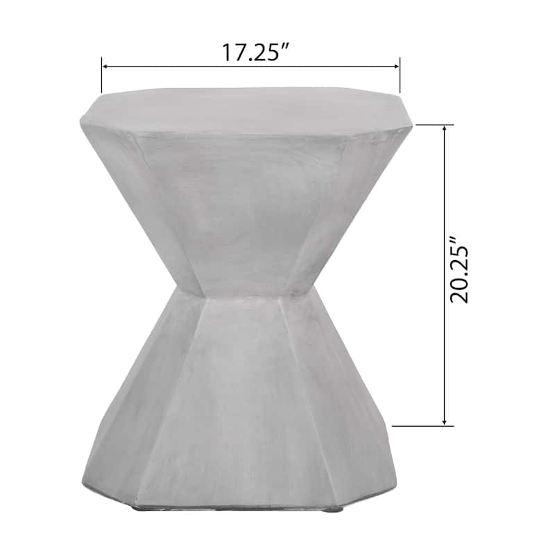 Paquette Outdoor Lightweight Concrete Side Table by Christopher Knight Home