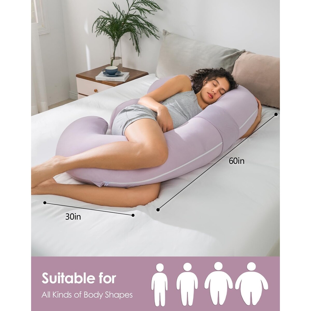 Cooling Pregnancy Pillows E Shaped Full Body Pillow for Sleeping with Pregnancy Wedge Pillow 60 Inch Maternity Pillow Bed Bath Beyond 40489760