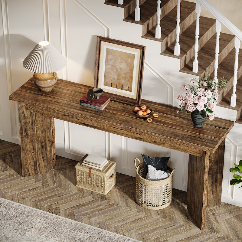 70.9-Inch Extra Long Farmhouse Sofa Console Table for Entryway