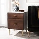 preview thumbnail 2 of 80, SAFAVIEH Genevieve 2-drawer Nightstand Walnut/White