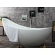 preview thumbnail 3 of 6, ALFI brand AB9951 73" White Solid Surface Smooth Resin Soaking Slipper Bathtub