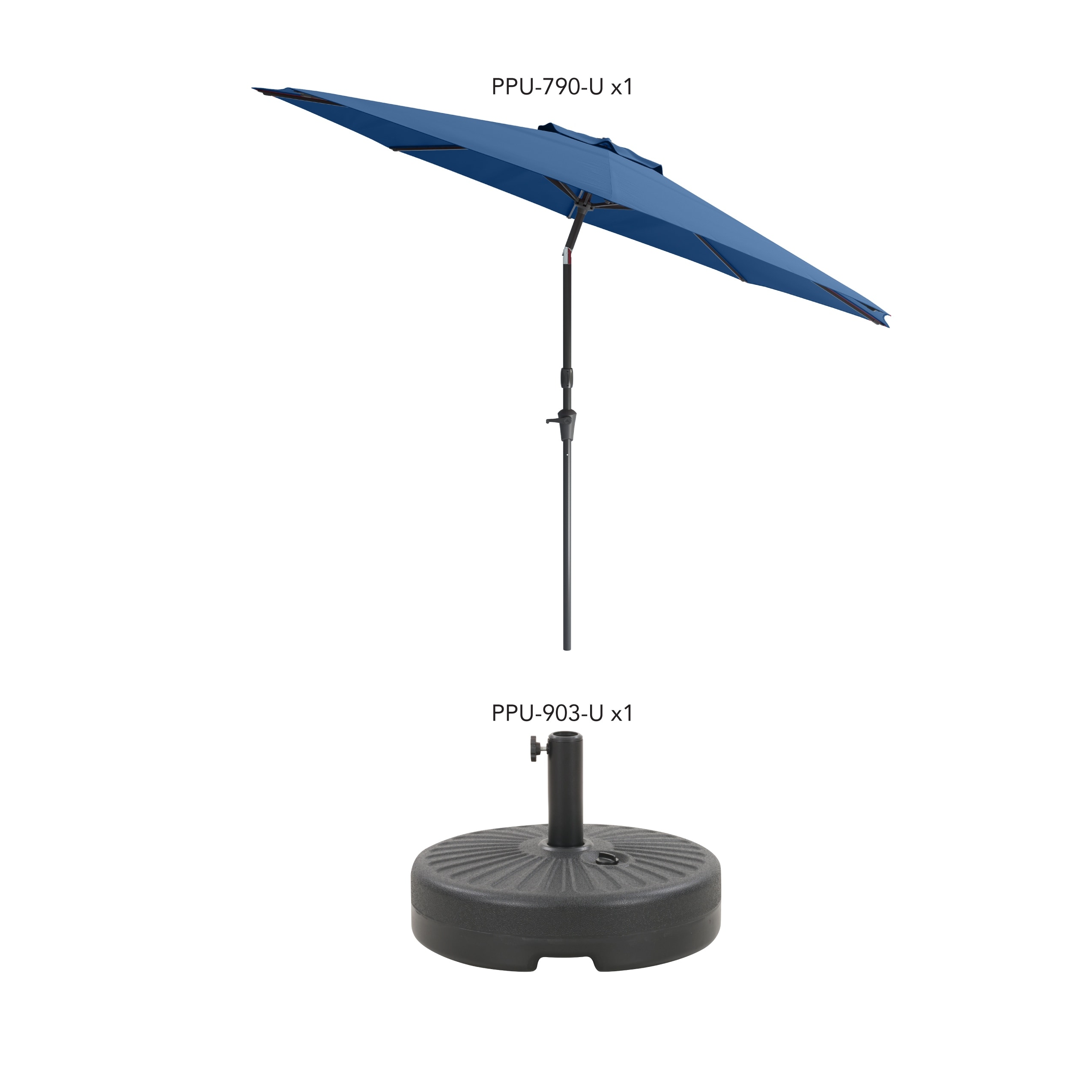 corliving wind resistant tilting patio umbrella blue 118 This umbrella is crafted to enhance your outdoor experience Crestlive Products 11-ft Aluminum Navy